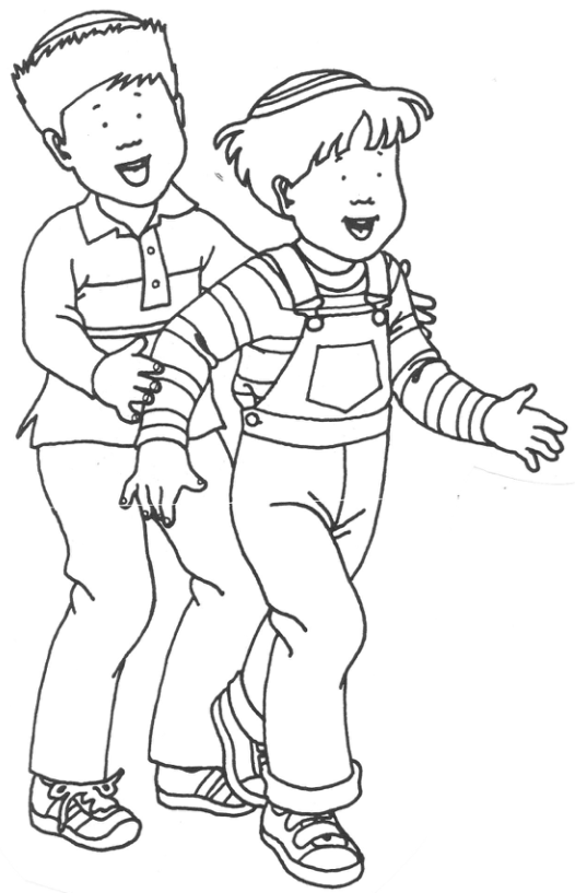 Zeichnung von zwei Jungen