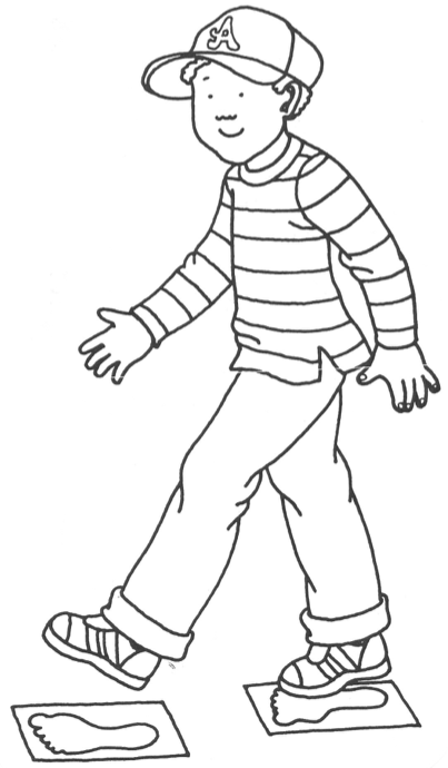 Junge der über Papier läuft