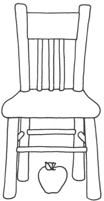 Zeichnung von einem Stuhl