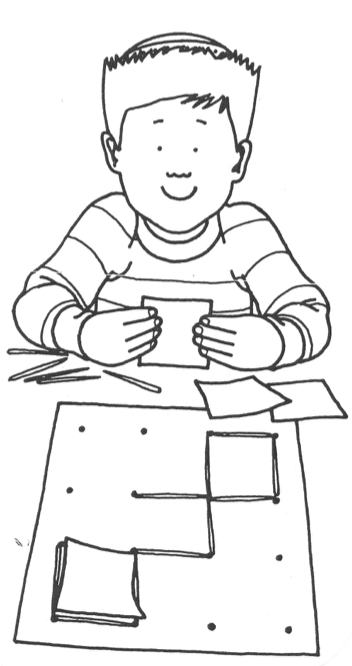 Zeichnung von einem spielenden Jungen