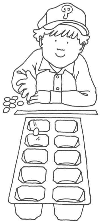 Eine zeichnung von einem Jungen, der das beschriebene Spiel spielt